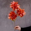 ภาพวาดสีน้ำมัน ดอกดาเลียสีส้ม