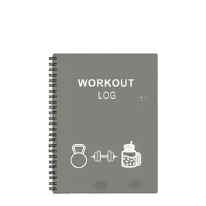 New Arrival Custom Gym Notebook Workout Log Tracker Paper Hardcover Planner Weekly Diary Spiral Fitness Journal