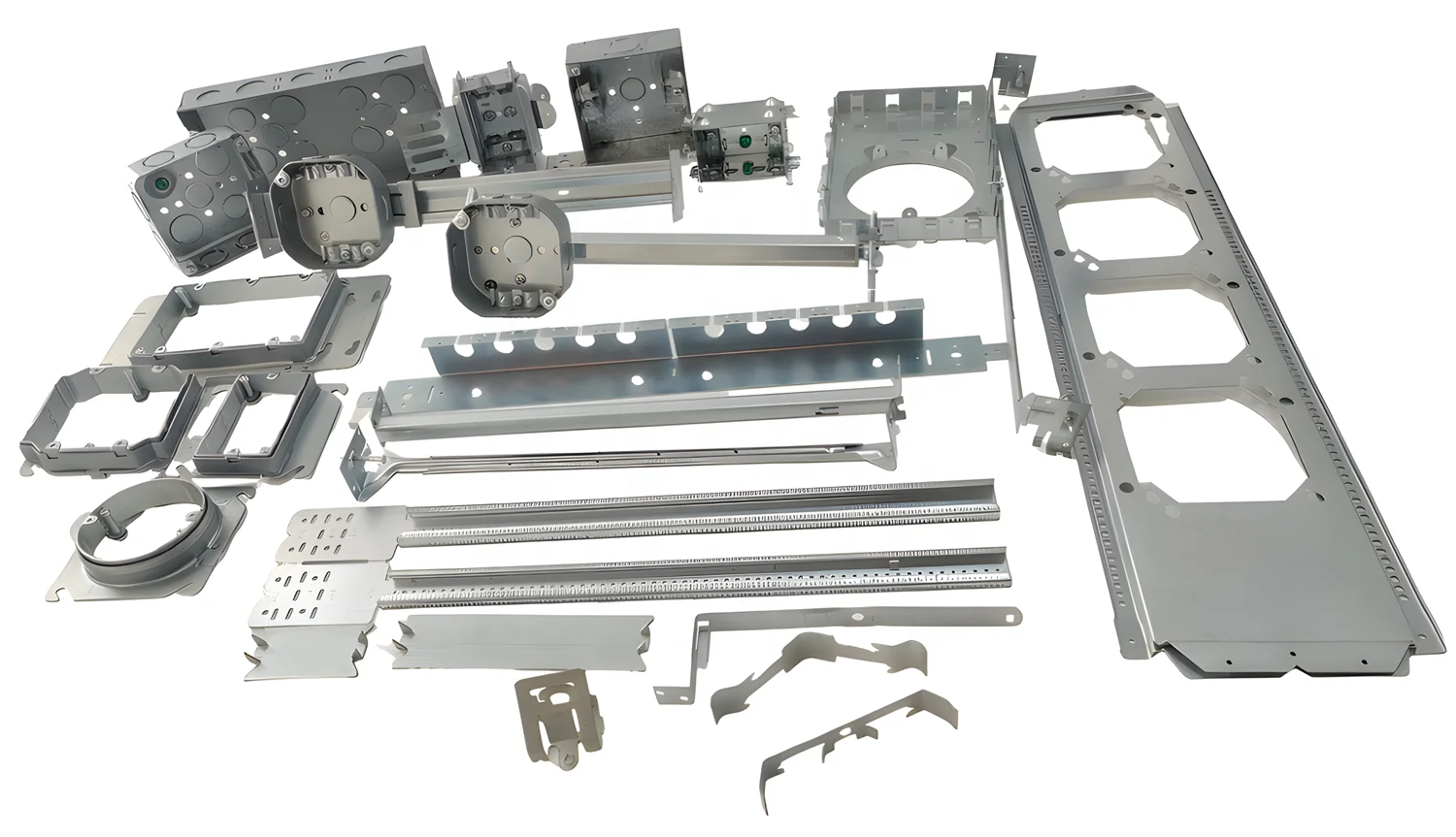 EMT Two-Hole Conduit Steel Pipe Strap Rigid Full Saddle Galvanized Steel Clip Clamp 2-Hole Electrical Mounting Strap