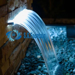 High Quality Low Price Artificial Modern Rock Waterfall Fountain Home Garden Artificial Stainless Steel Waterfall Accessories