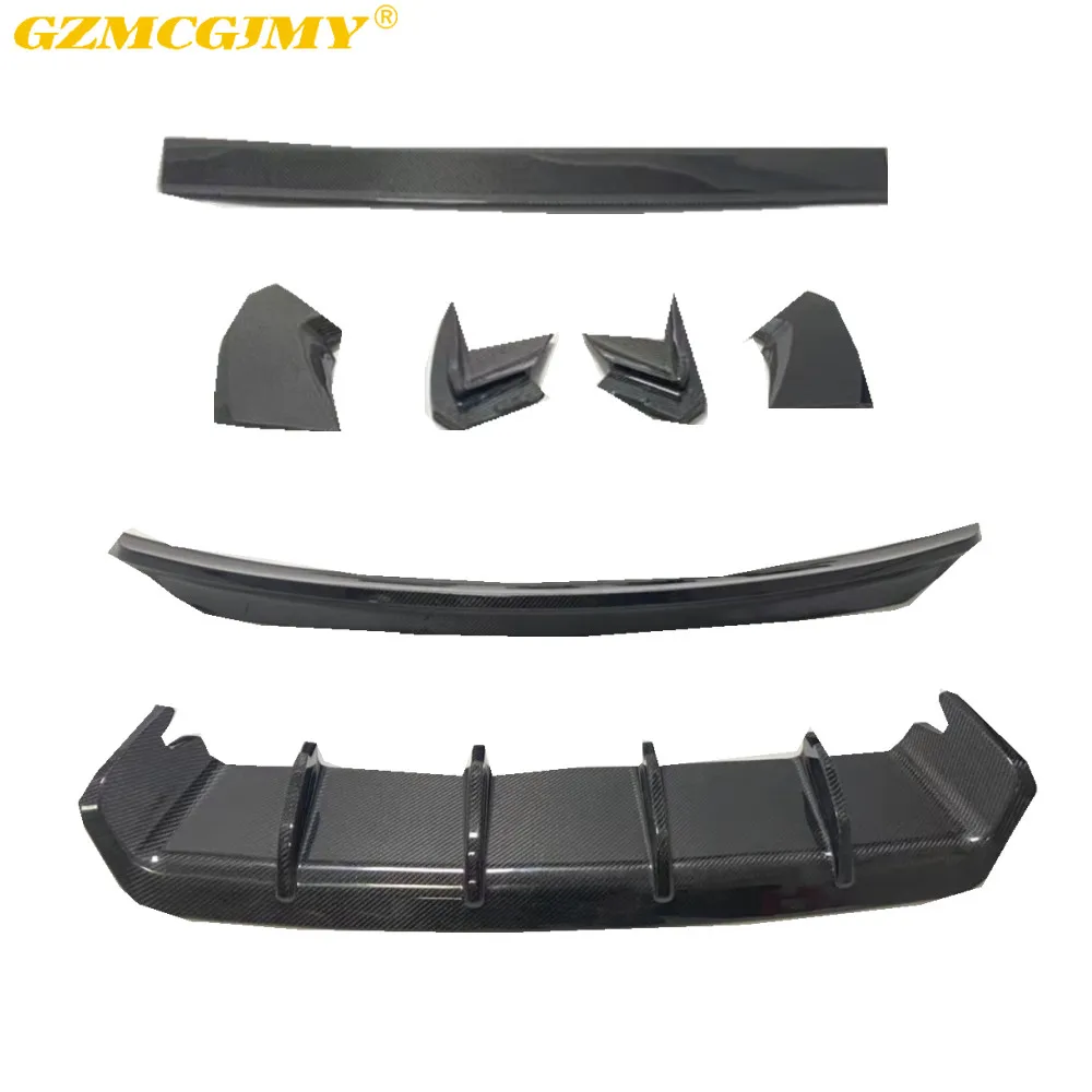 High Quality Car Diffuser Suitable for Porsche Cayenne 958 GTS Carbon Fiber Top Wing Rear Diffusers