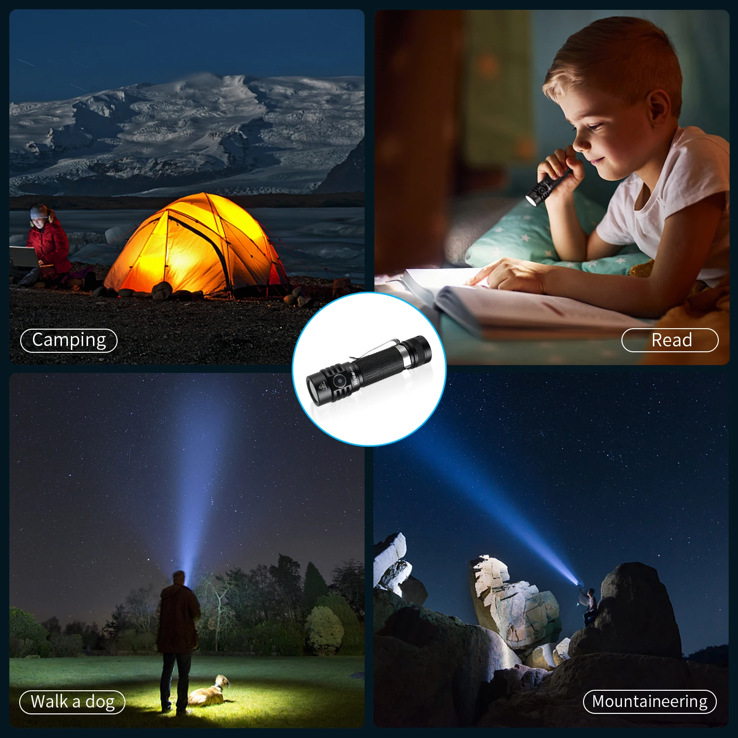 Wurkkos WK03 Powerful 1800lm 217m Beam Distance Pocket LED Flashlight Mini Body Easy to Carry Rechargeable EDC Torch
