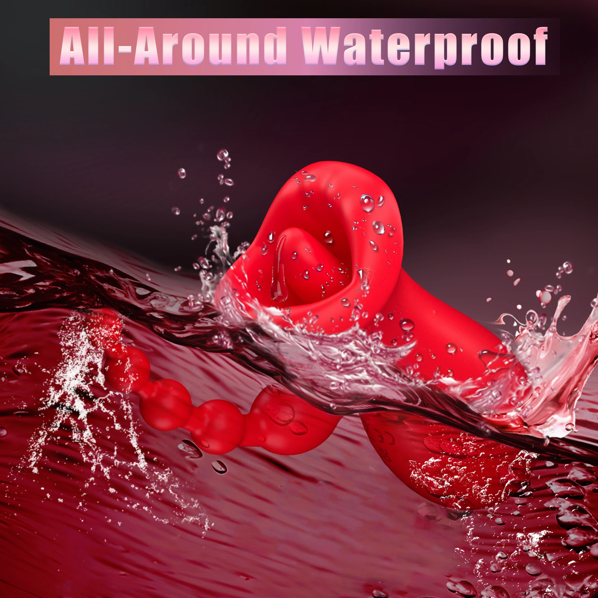 Vibratore 2 in 1 all'ingrosso per succhiare il clitoride con perline anali, giocattolo sessuale per la masturbazione femminile e il piacere della lingua_voghion.com