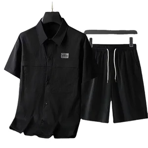 The New Listing Men's  Shirts Summer Breathable Casual Short Sleeve Fat Men's  Shirts