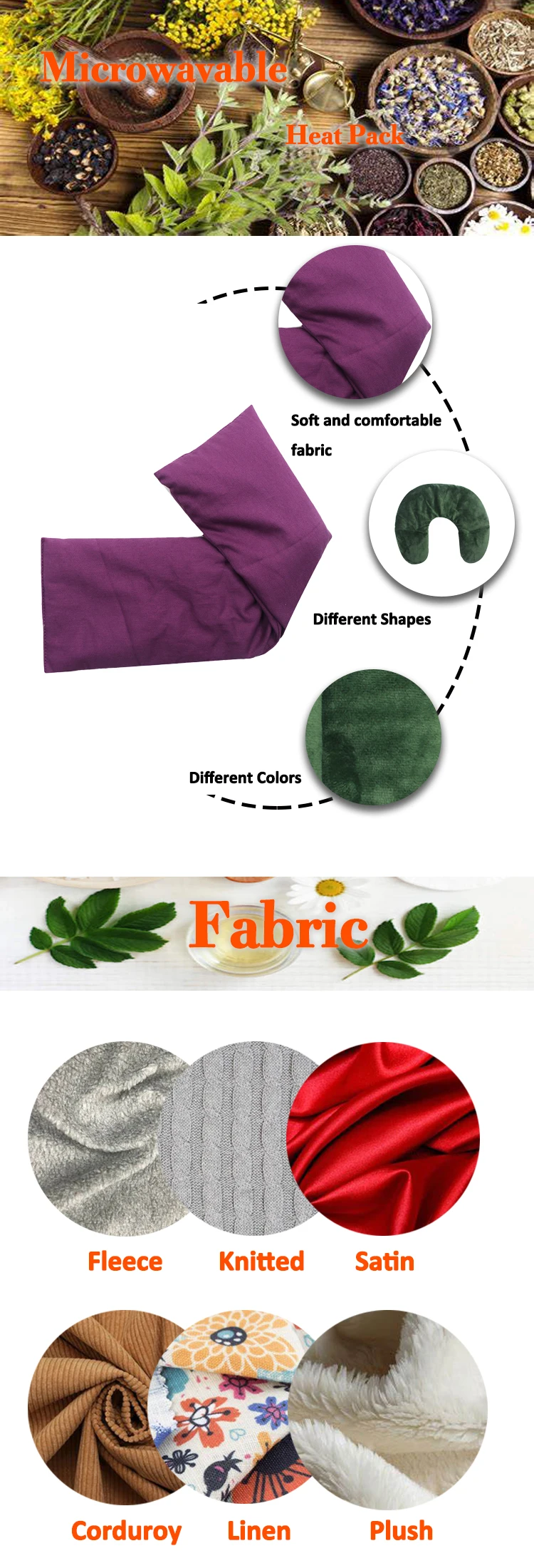 wheat bag microwave clay beads heat pack reusable lavender aromatherapy period pain heating pad for back shoulder neck