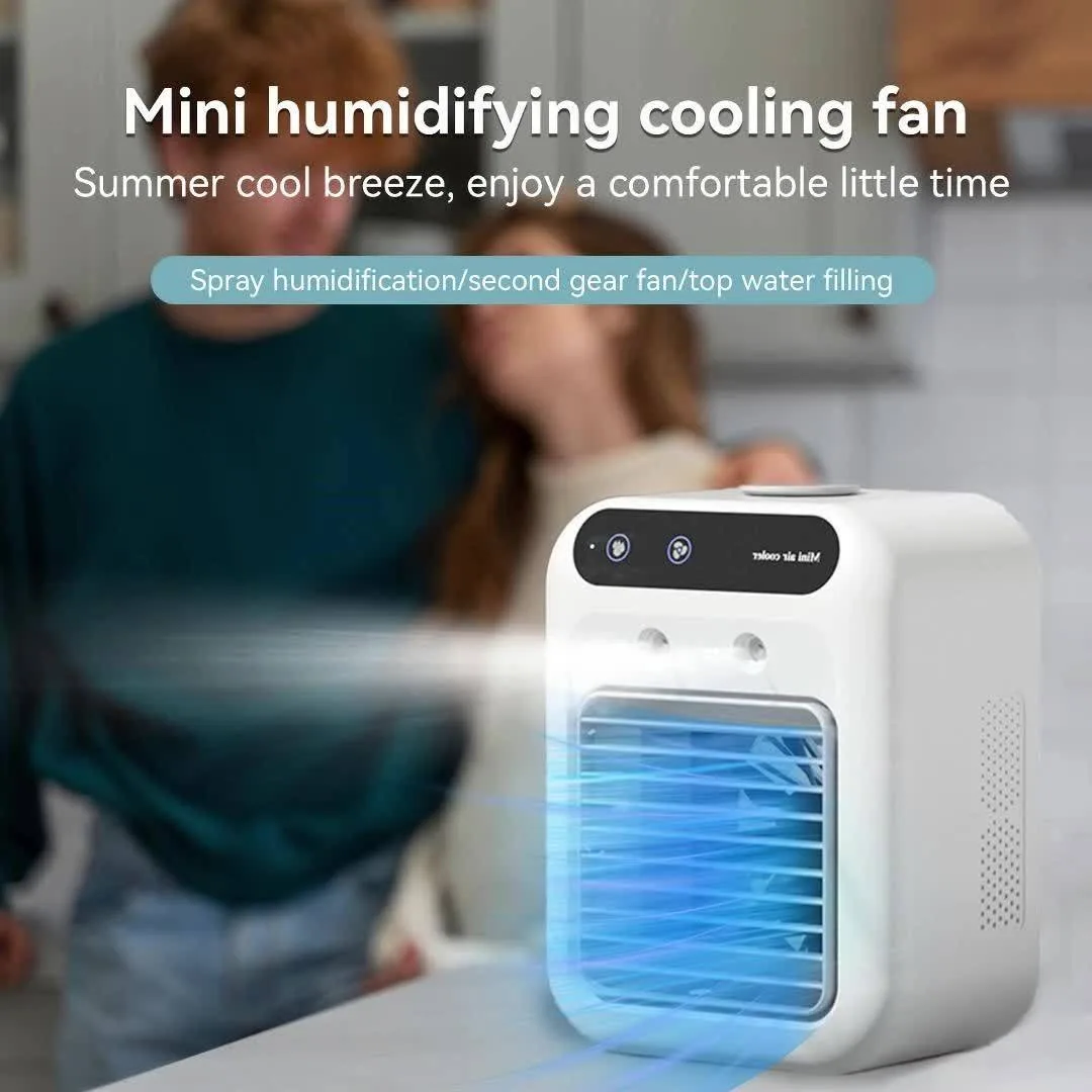 Portable Air Conditioner Fan Desktop Spray Cooler For Office_voghion.com