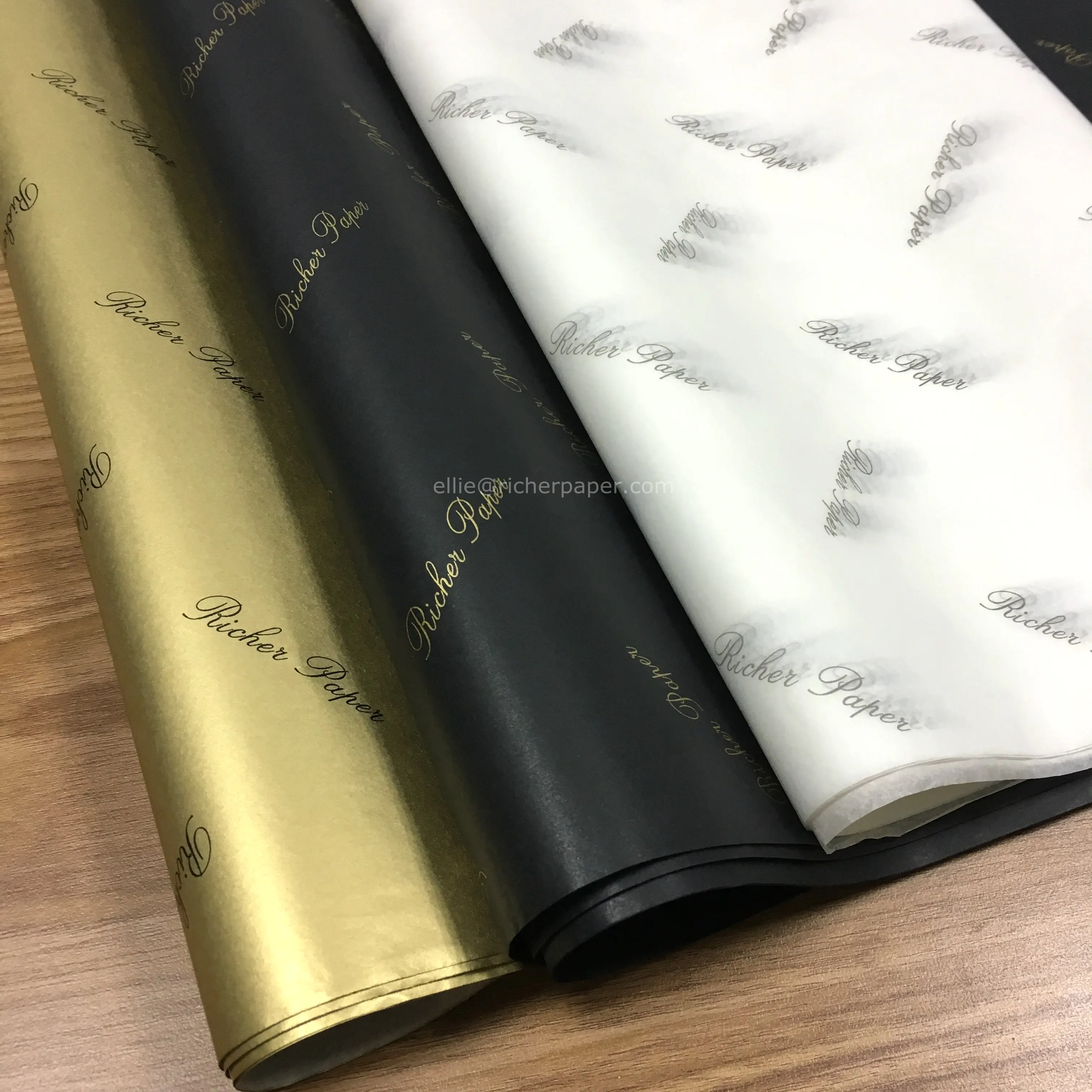 Papel de seda para envolver regalos con diseño (periódico vintage) negro y  bronceado, 24 hojas grandes (20 x 30)