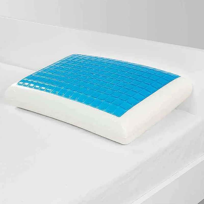 Bantal Penyokong Leher Ergonomik untuk Katil Tidur Lembut Telap Udara dengan Busa Memori Berpendingin Gel dan Corak Marin, Mesra Alam