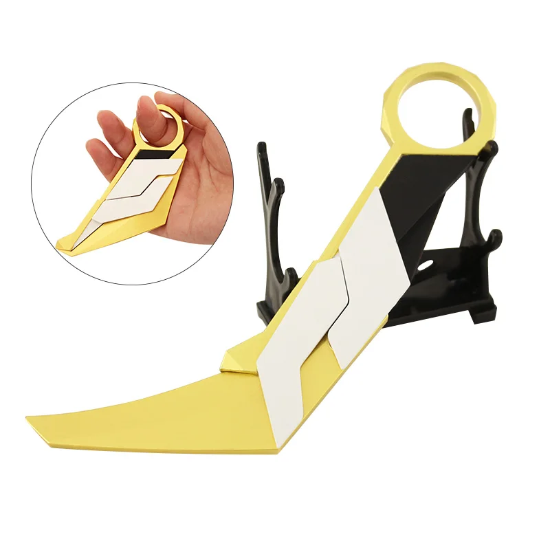 Valorant Karambit Prime 2.0  Foldable Metal Knife Rgx Keychain Factory Customize