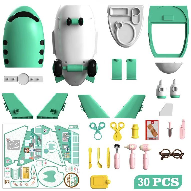 Мультяшный 2 в 1 медицинский Игровой Набор для врачей самолета инструменты ролевых игр игрушка детей