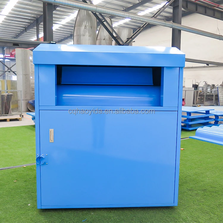 Wholesale Metal Steel Large Clothing Metal Donation Bin Buy Clothing