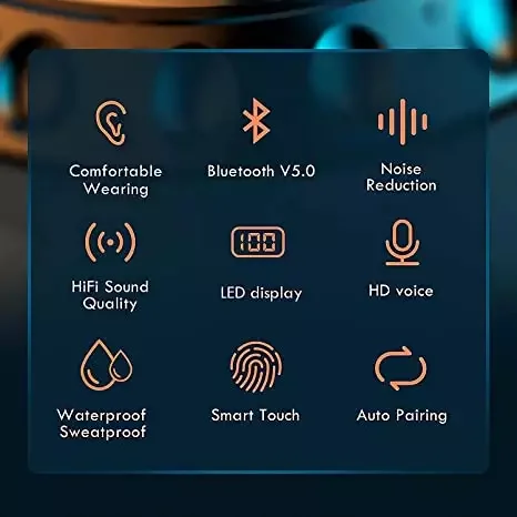 Hot Sale Wireless Earphones F9-5 Music Earphones TWS Binaural Touch Power Display In-Ear Earbuds