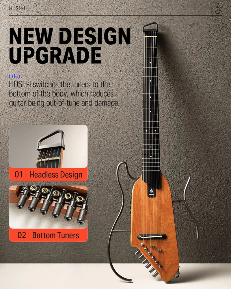 Donner-Travel-Guitar,-HUSH-I-