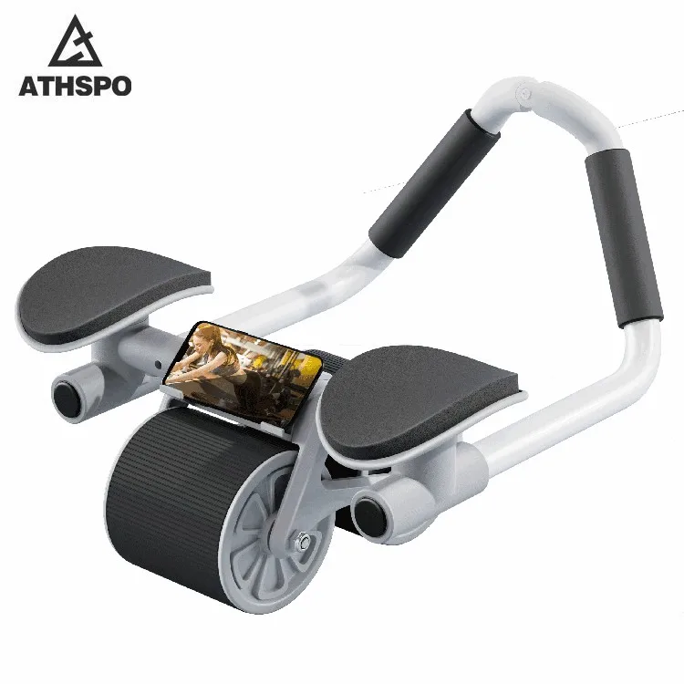 ATHSPO Home Gym Abdominal Fitness Equipment Home Use Sports With Knee Pad Training Equipment Exercises ABS Roller Wheel
