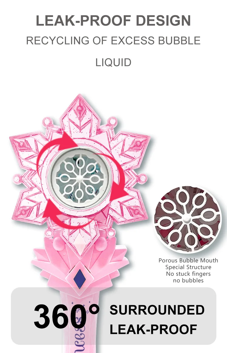 Princess Wand Toys Outdoor Bubble Blower Toys Automatic Bubble Magic