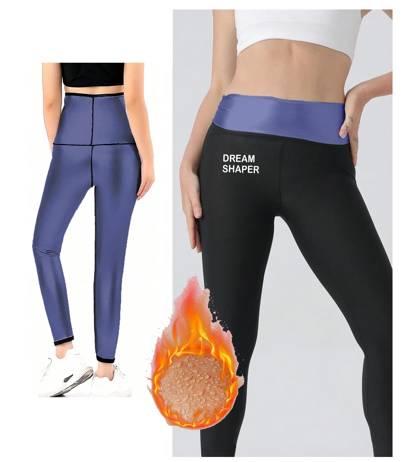 Sauna Sweat Shapewear Shorts Leggings Pants Workout Weight Loss Lower Body  Shaper Sweatsuit Exercise Fitness Women