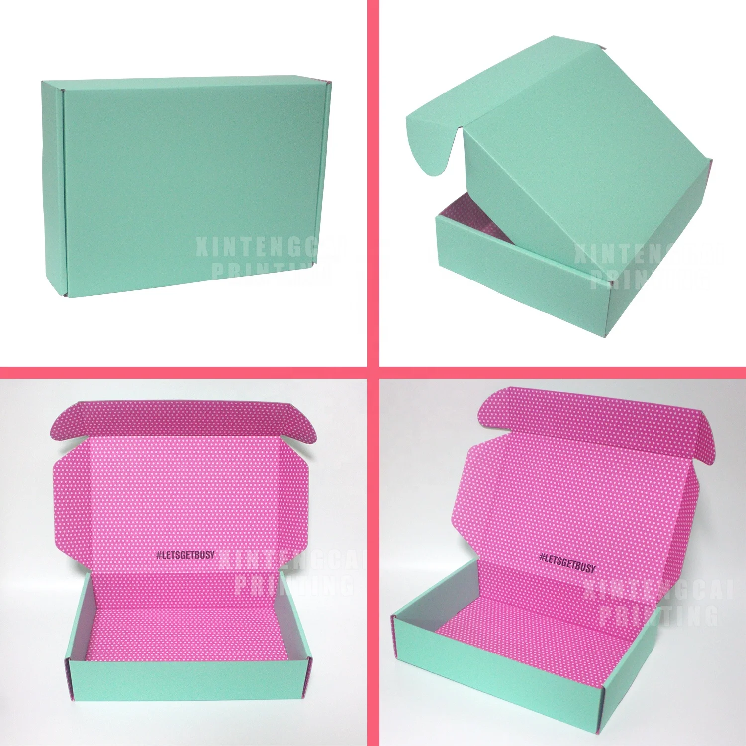 Free Design Pink Corrugated Paper Printed Custom Logo Lipstick  / Face Mask Packaging Box, Shipping Box Mailer Box Manufacturer