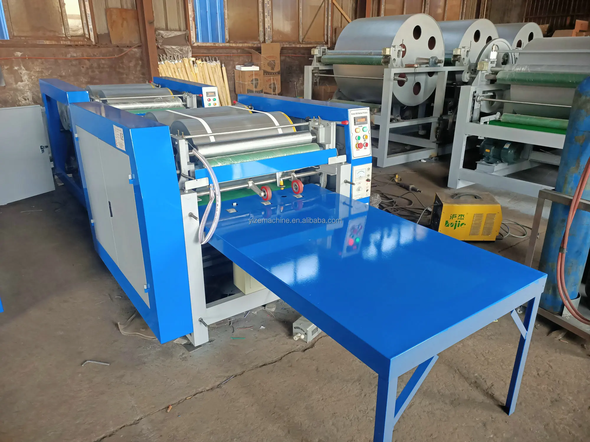 4 Colors Offset Flexo Non Woven Kraft Paper Printer Rice Nylon Plastic