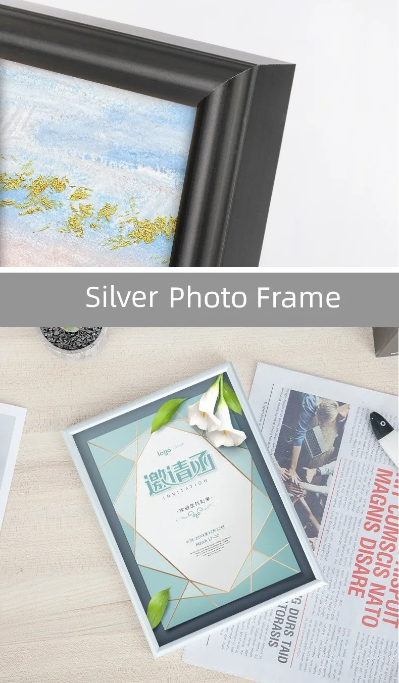 Custom size a0 a1 a2 a3 a4 a5 clip open aluminum poster frame photo frame sign display snap frame