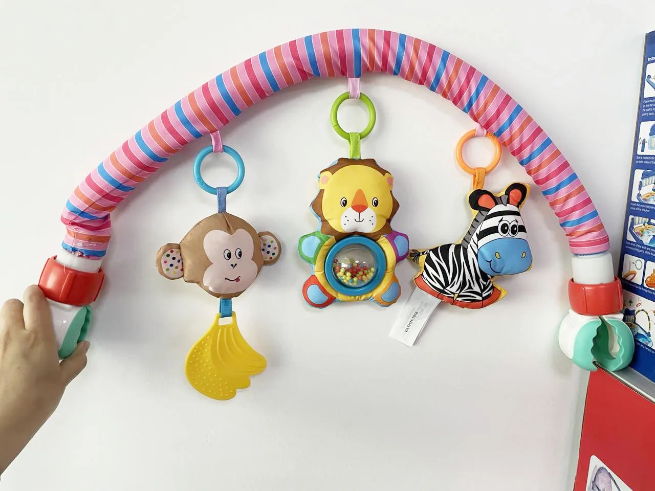 Toddler Activity Animal Crib Music Baby Bed Bell Toys Arch Baby Stroller For Baby Bed Arch Toy Strollers Rattle Squeak Teether