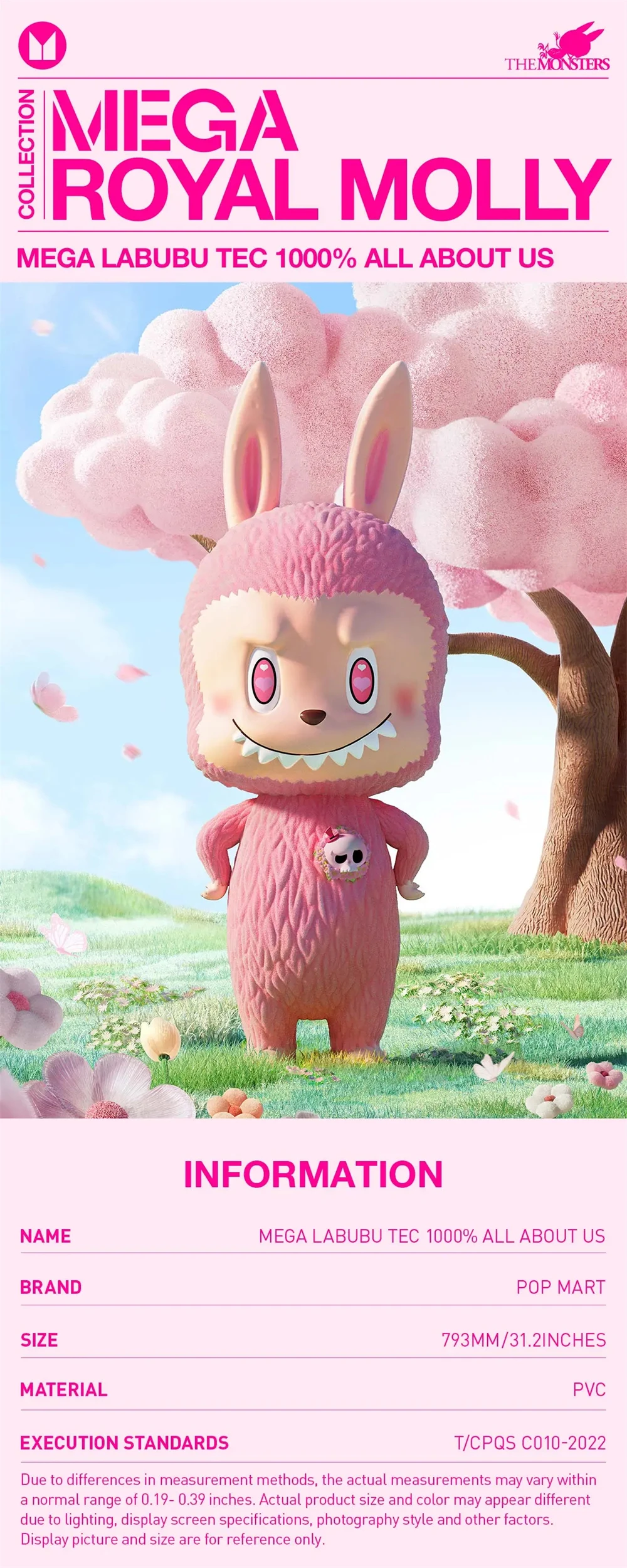 -正規品- Labubu ラブブ ty Original POP MART MEGA LABUBU TEC 1000% Figure - Trendy Toy