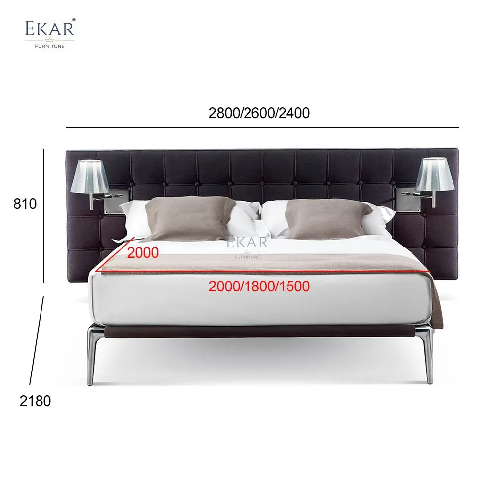 product wall mounted aluminum bed frame with polished legs  modular and easy to assemble bed-69