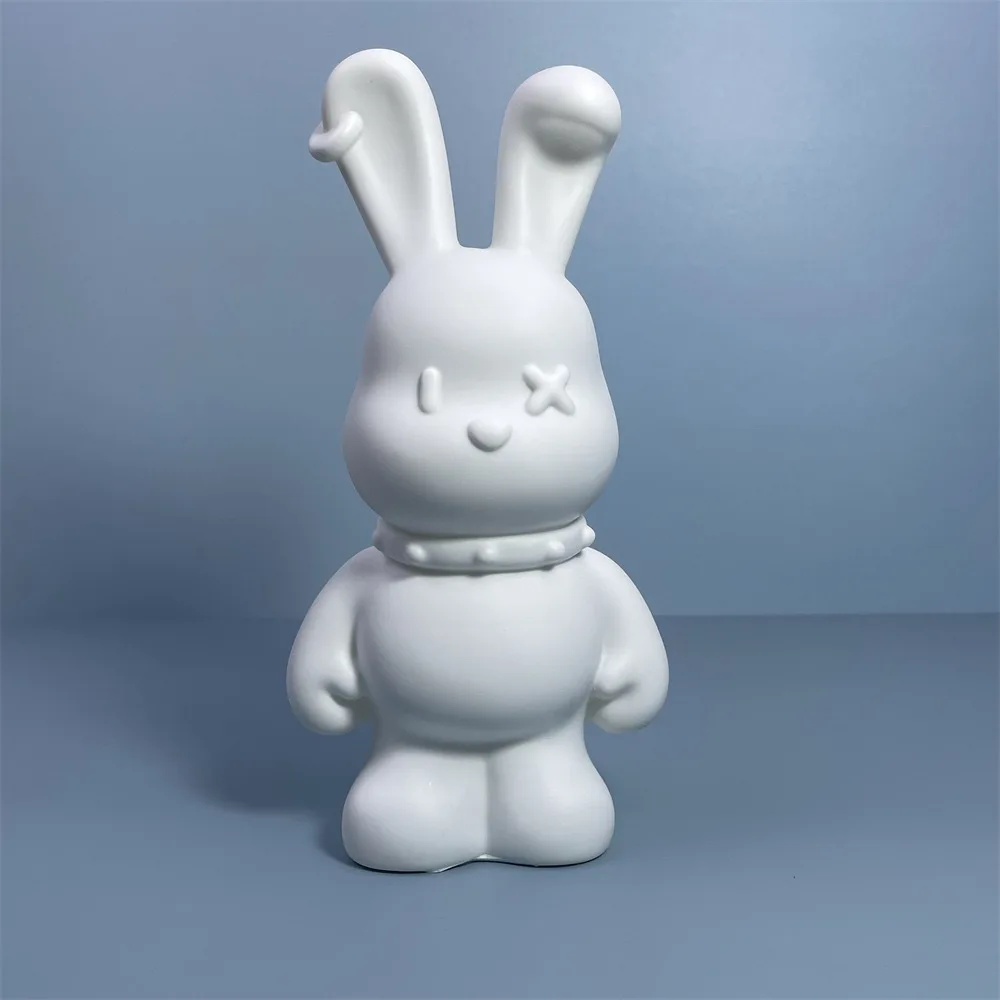 DIY Handmade Rabbit Vinyl Toy 23cm/33cm Fluid Bear DIY Bunny Rabbits WIth Pouring Paint