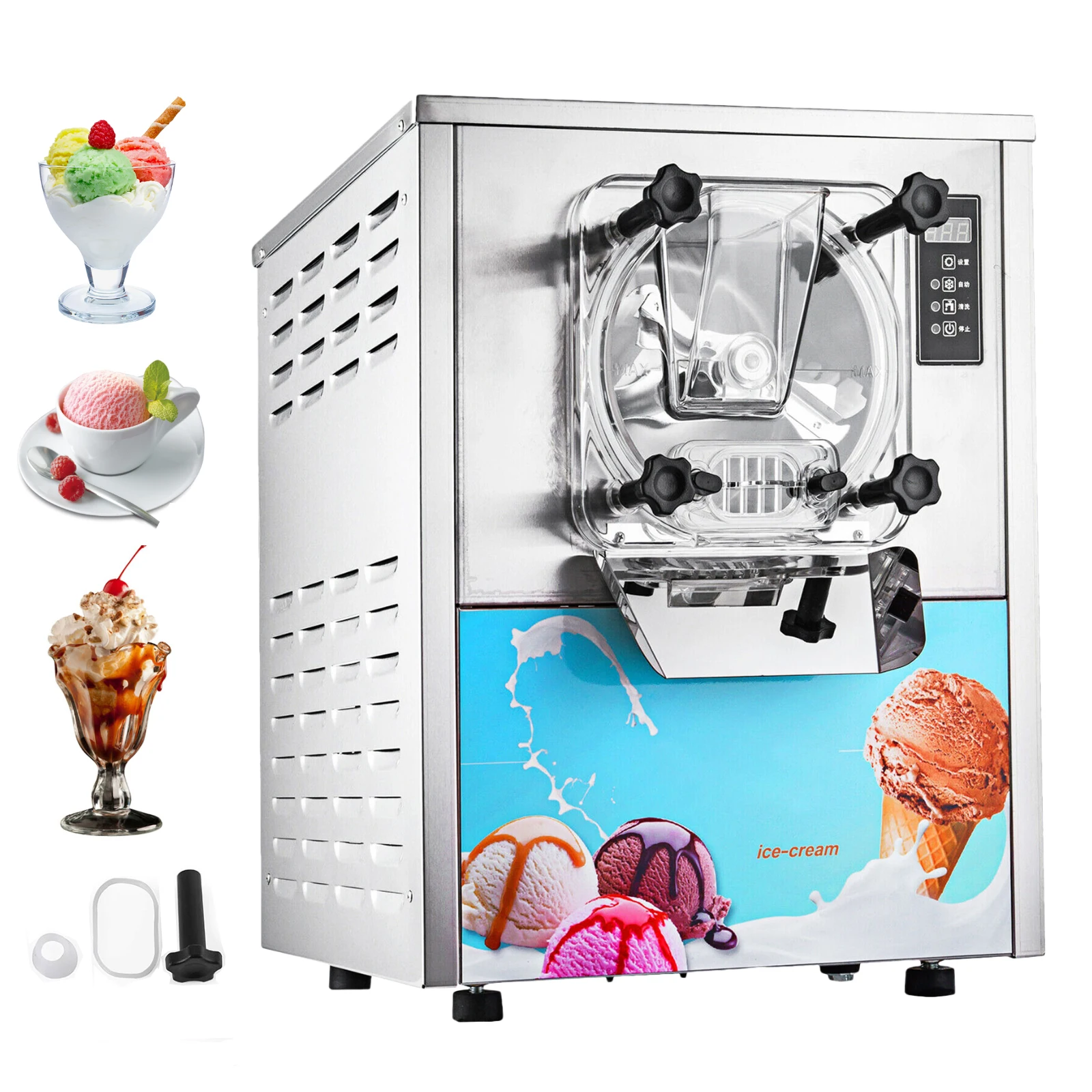 Gelato Machine Automatic Batch Frozen Yogurt Ice-cream Making Commercial Ice Cream Makers Hard Ice Cream Machine for Business