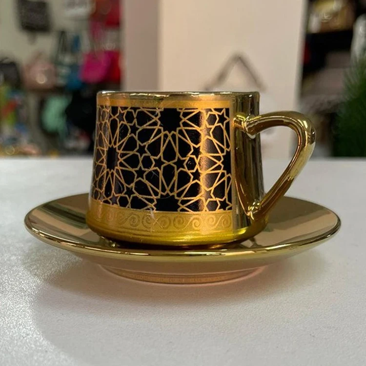 Wholesale 12pieces Set Fine Porcelain Ceramic Arabic Dubai Small 90cc