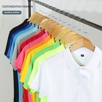 Custom Logo Unisex Design Plain Polyester Blank Work Uniform Business Men Polo T Shirts