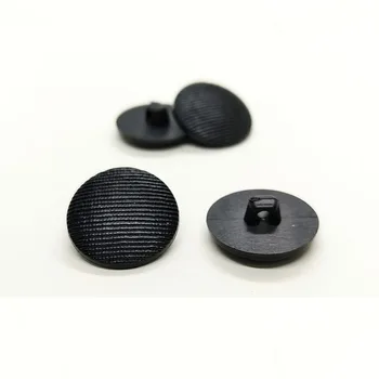 Simple Style Nylon Plastic 23mm Stripe Embossed Black White Shirt Clothes Coat Sewing Button