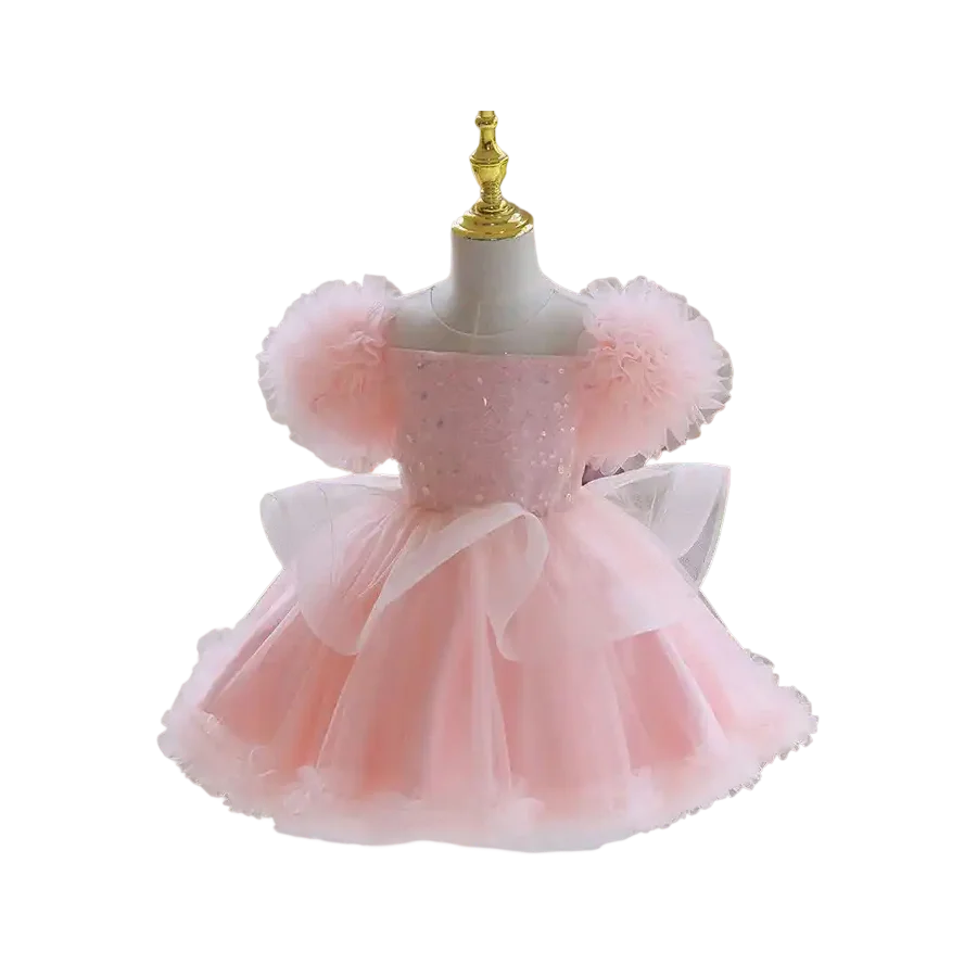 Factory Sale Children Clothes Kids Clothing Girls Dresses Sequined Princess Puff Dresses Birthday Party Dresses for Kids Girls