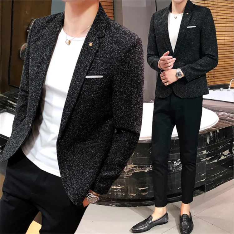 Men's linen business suit coat