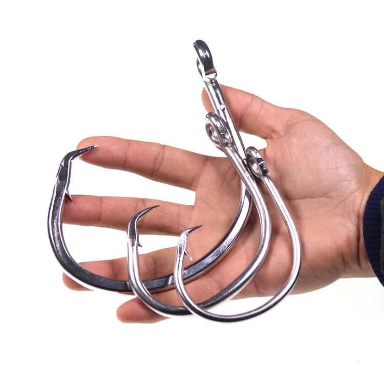 Extra Strong Big Game Circle Hooks For Tuna, Shark & Alligator - Saltwater Fishing Hooks Size 10/0 (5 Pack) - View #6