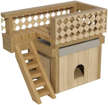 Dog House Plans with Small Outdoor Wooden house Pet Home Shelter Dog house