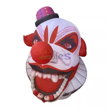 Halloween Scary Inflatable Clown Head Artificial Model Blow up Clown Head Decoration Prop for Festival Activities