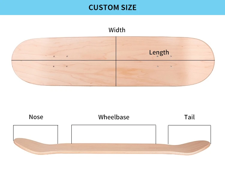 Wholesale Medium Concave Natural Canadian Maple Mixed Carbon Fiber