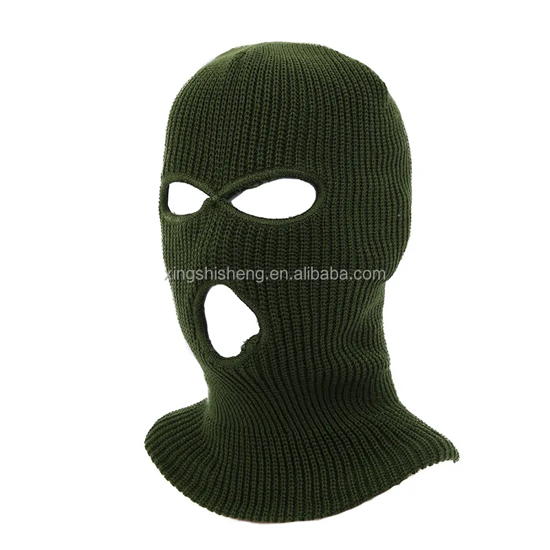 2022 Autumn And Winter Ski Mask Knitted Hat Men And Women Solid Color 3