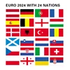 24 Accesorios de País Copa Europea Bandera Nacional