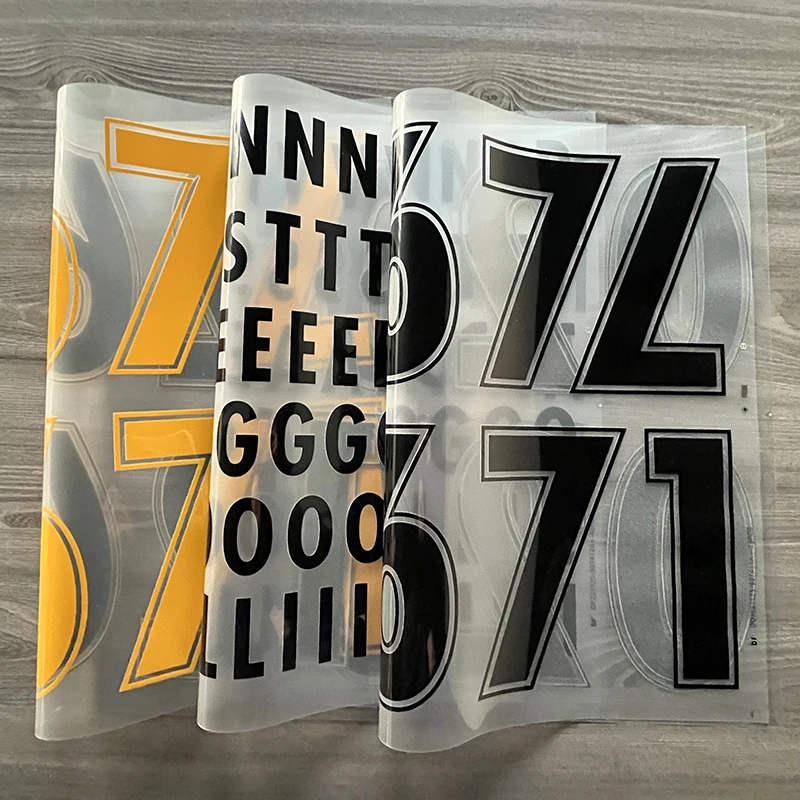 Sewill Custom Screen Print DTF Transfers Designs Ready to Press Numbers Basketball Soccer Jersey Heat Transfer Name and Numbers