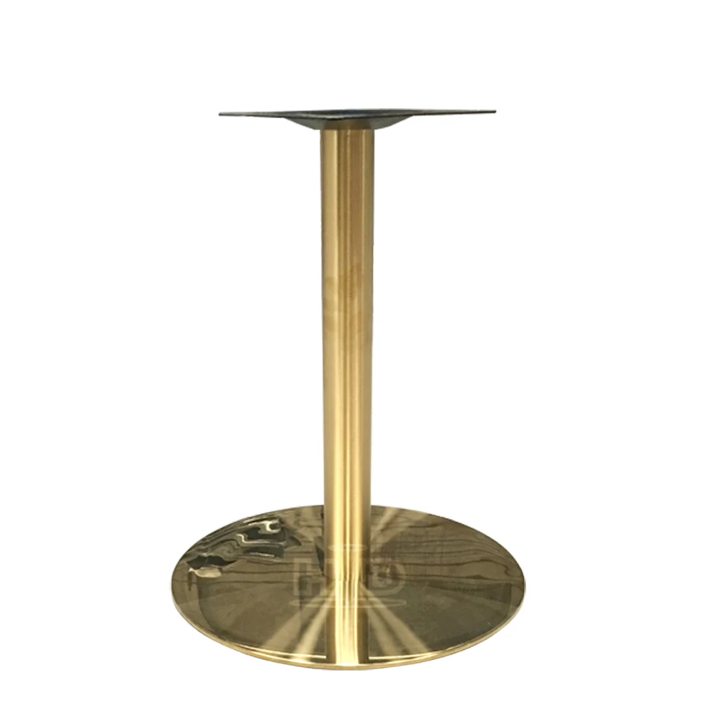 Modern Dining Table Legs Polished Stainless Steel Gold Finish for Dining Hotel Living Room Workshop Farmhouse-from Foshan