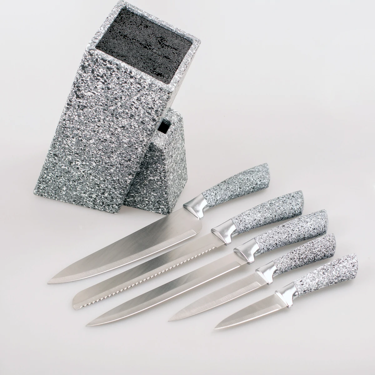Factory Direct Sales Professional Chef 7 Piece Stainless Steel 3Cr13 Kitchen Knife Set With Block