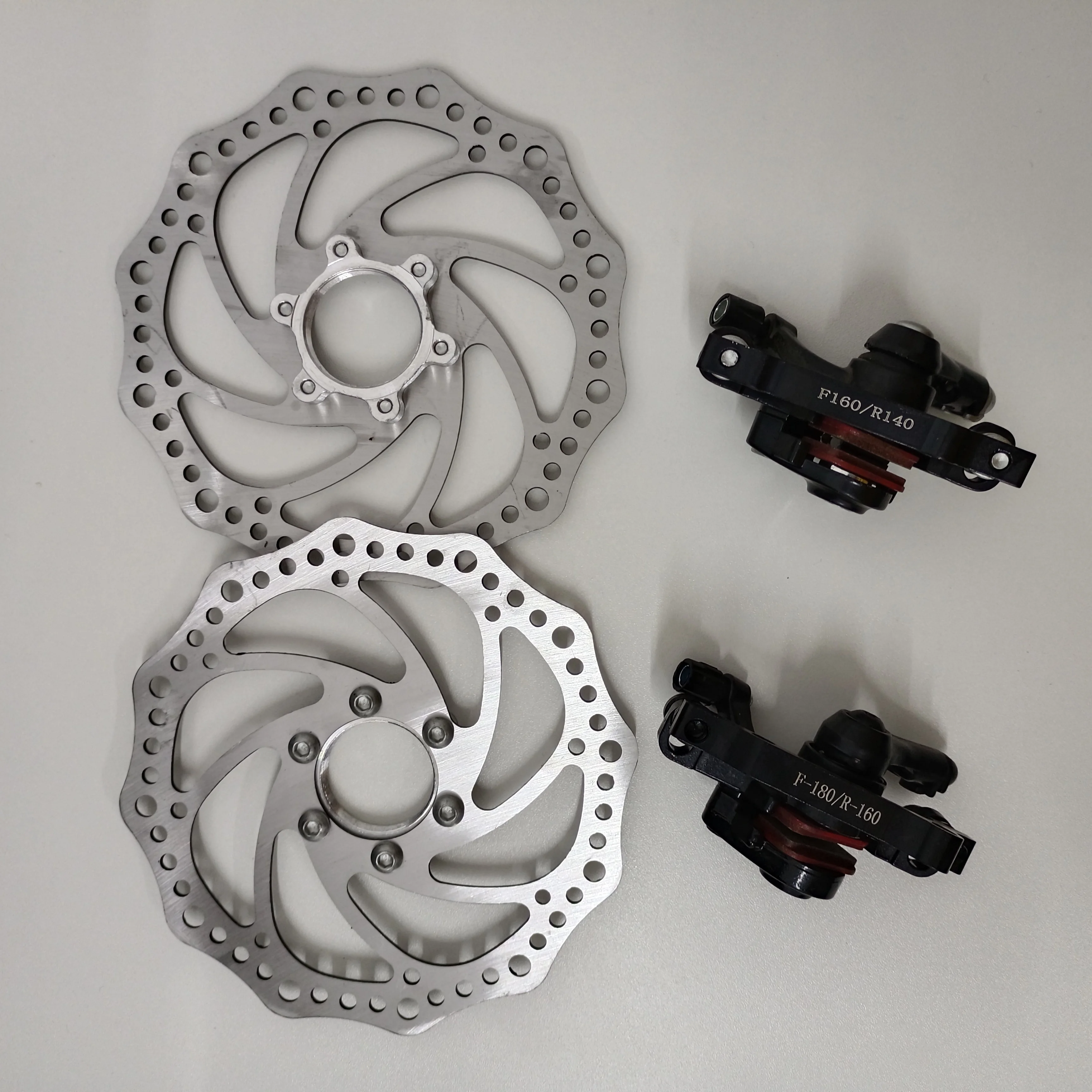 Mountain Bike Disc Brake Bicycle Alloy Mechanical Disc Brake Rotor 160mm  Caliper Clamp Group Front and Rear Mountain Bike Parts