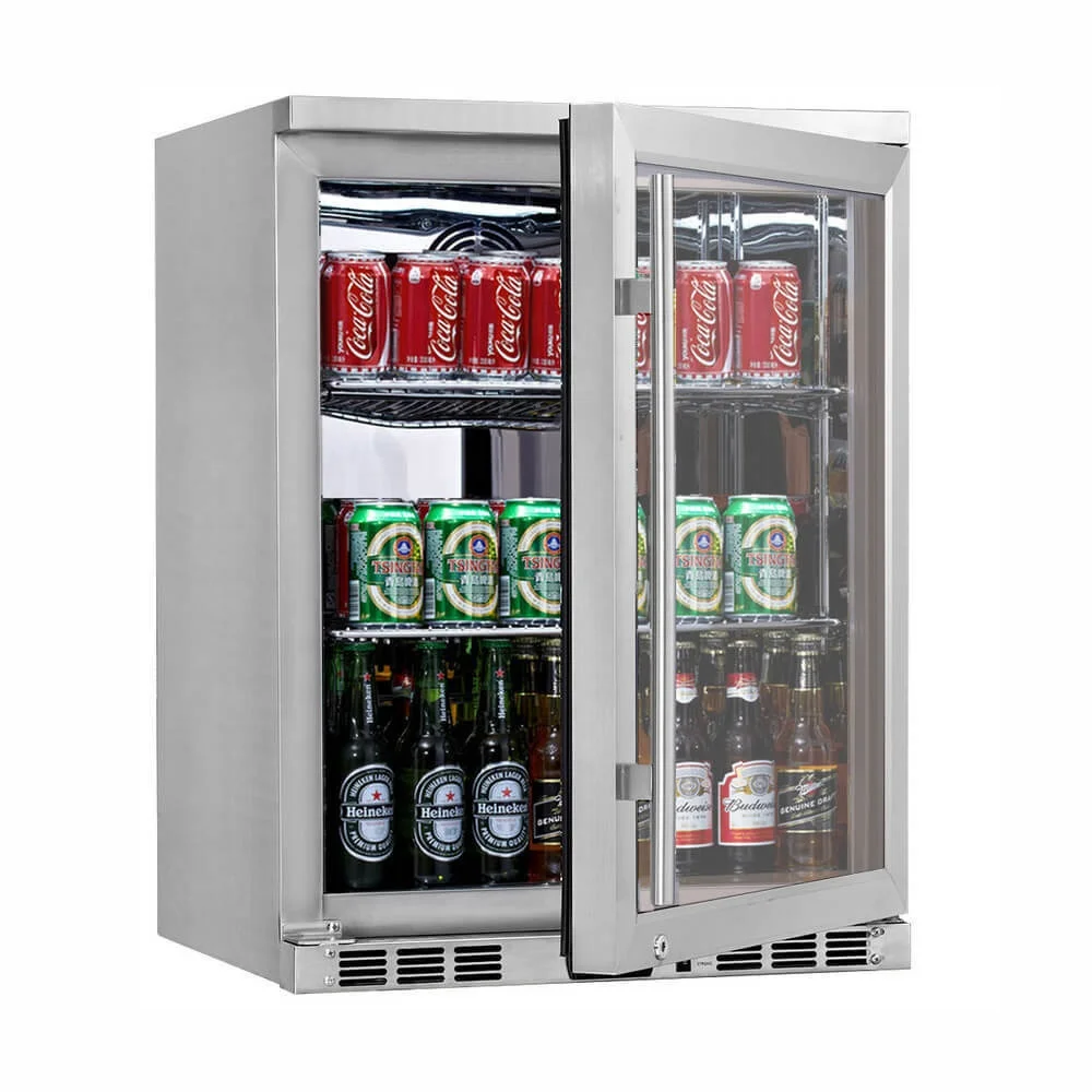 Single Glass Door Electric Beer Dispenser Cooler R600a Built-In