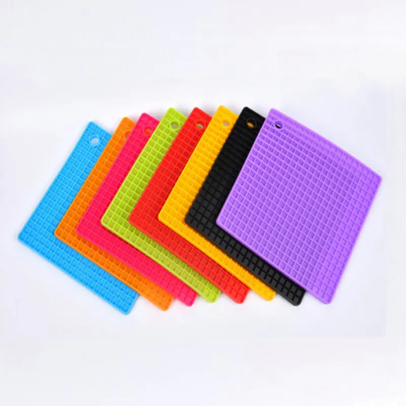 Yesbay 6Pcs Silicone Heat Resistant Honeycomb Pads Non-slip Hot