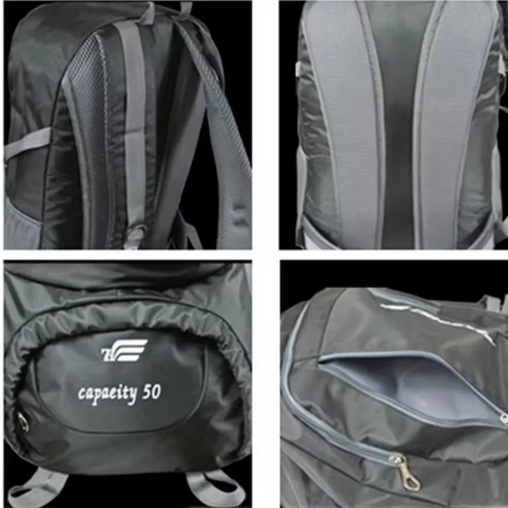 High Quality Outdoor Sports Backpack 20-37L England Style Arcuate Shoulder Strap Waterproof Polyester Lining Zipper Closure