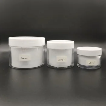30g 50g 100g 200g transparent face cream empty plastic containers clear acrylic double wall plastic cream jar