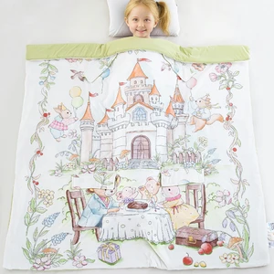 Custom 3D Spacer Mesh Fabric Inner Core 4-Hole Anti-Kick Design Breathable Baby Quilt for Hotel Use-Ice Cooling Cold Blankets