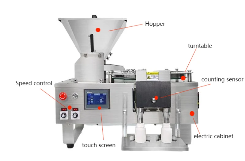 YS-2 DTOP 200-7500 Semi-Automatic Tablet Hard Gelatin Counting Machine CE ISO9001 Certified factory