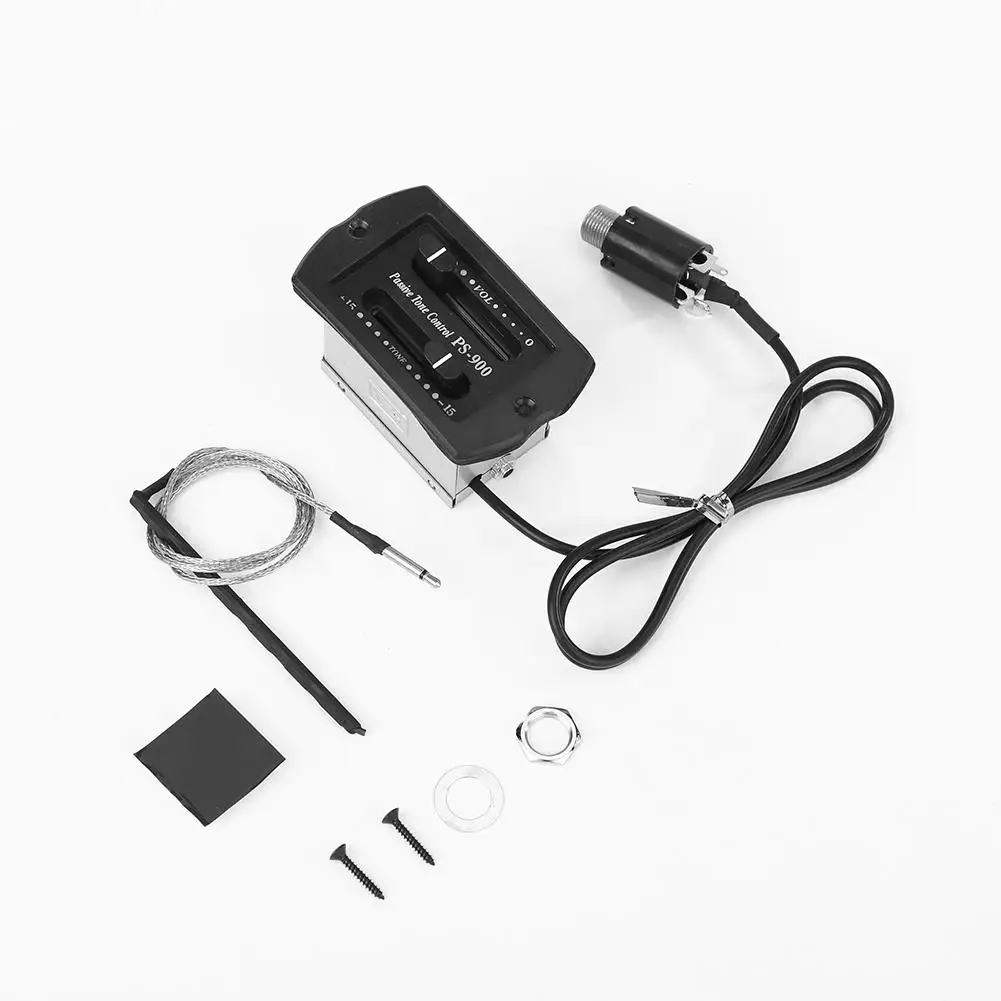 Guitar 2-Band EQ Equalizer Tuner System Pickup Preamp for Ukulele ...